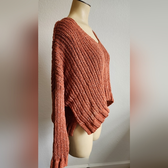 🏷🆕️ Cotton On Cropped Open Knit Pullover  sweater- Arabian Spice - L - Picture 8 of 15